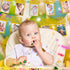 Whaline 1st Birthday Baby Photo Banner, Monthly Milestone Photograph Bunting Garland for First Birthday Celebration