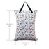 2 Pack 25x18 inches ALVABABY Large Wet Dry Bag Waterproof Hanging Cloth Diaper with Double Zippered Pockets (Feather