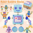28-Piece 36 Robots Wooden Snap-Together Building Toys STEM Montessori Educational Blocks for Toddlers Ages | Fine Motor