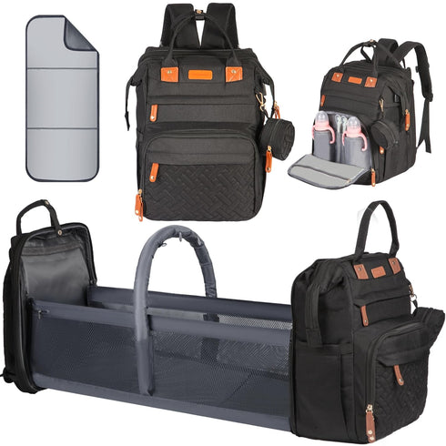 Shengmeister Diaper Bag Backpack, with Changing Table Backpack, 900D Oxford Cloth, Large Capacity