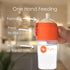 9 oz 2-Pack #2 260 ml, PopYum Orange Anti-Colic Formula Making/Mixing/Dispenser Baby Bottles, with Medium Flow Nipples