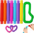 Vanblue Large 8 Pcs Pop Tubes, Sensory Fidget Tubes, Toddler Toys Party Favors, Anxiety Stress Relief for Kids, Adults
