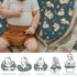 Sleeping Spring Animals Nursing Pillow Covers for Boy Girl Bear Deer Bunny Floral Leaves Nursery Pillow Slipcover