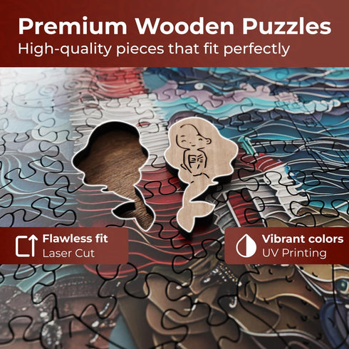 A3 272 15.4" 10.9" (39.1cm 27.6cm) Crafthub Landscape Puzzle for Adults out of Quality Wood Lighthouse Puzzle