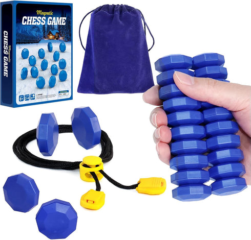 LITTLE YIFINI Magnetic Chess Game, Magnet Game with String, Puzzle Strategy Family Games, Party