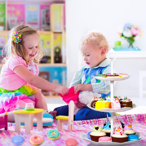 16 Chivao Pcs Fake Food Realistic Artificial Toy Donuts Cupcake Fake Slice Cake Artificial Simulation Macaron