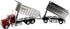 NewRay 1/43 W900 D/C Kenworth Double Dump Truck, Color May Vary