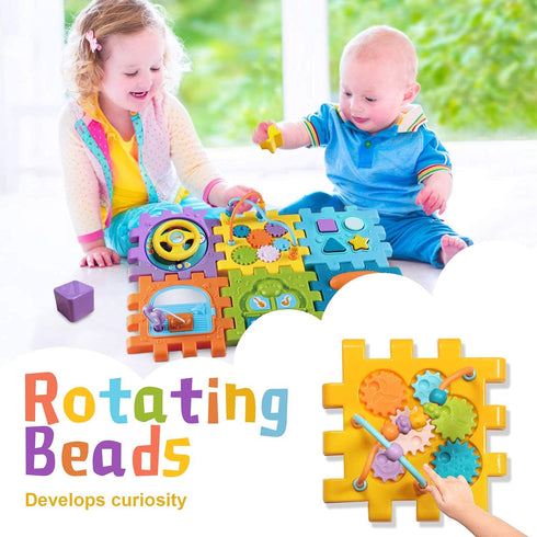 Activity Cube Baby Toys for 6 to 12 Months, Early Educational Music Light Up Play Center for 1-3 Years