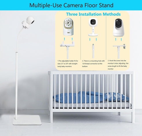 GUCHO Baby Monitor Mount Floor Stand Holder, Adjustable Universal Mount Compatible with Infant Optics, Vtech, and More