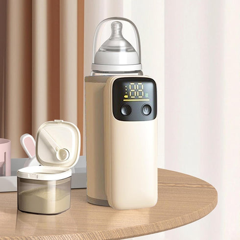 Portable USB Baby Bottle Warmer with Temperature Display for Travel