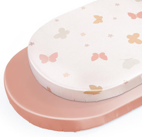 Unicorn Castle Satin Bassinet Sheets Baby 2 Pack Soft for Baby Hair