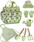 Handmade Kids Gardening Tools Set - 8Pc Artisan Garden Kit with Real