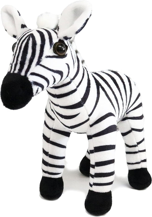 Ice King Bear Wild Animal Plush Toy - Small Zoo Family Stuffed Animal (Zebra 7 Inches)