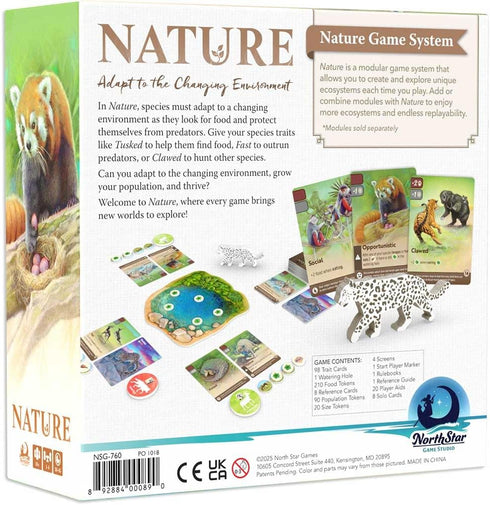 1-4 10+ Northstar Game Studio Nature Board Game | Adapt in a Changing Environment in This Strategy Game for Adults