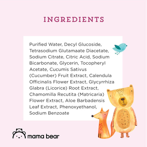 99% 72 Count Amazon Brand - Mama Bear Water Baby Wipes, Hypoallergenic,formulated without Fragrance