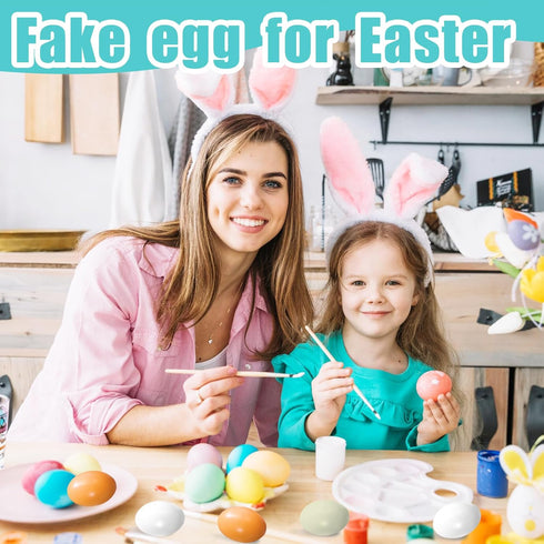 15 Eggs,3 Eggs,Dummy Pcs Wooden Fake Colors Wood Eggs,Fake Chicken Eggs Help Laying Hen,Nest Eggs for Crafts,Nesting
