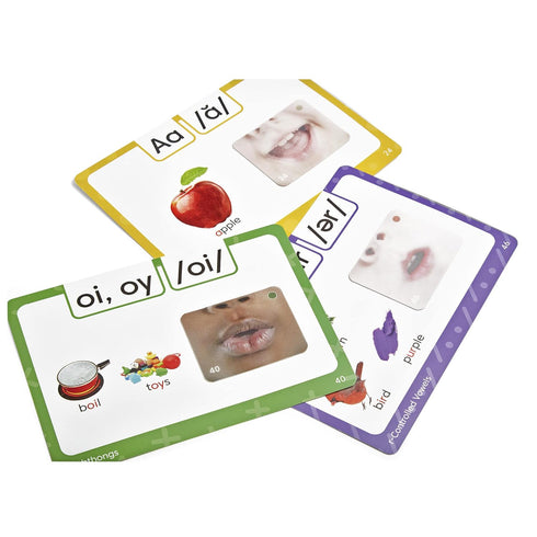 hand2mind 3D Sound and Phonics Cards, Phonemic Awareness Flash Cards for Kindergarten, Speech Therapy Toys
