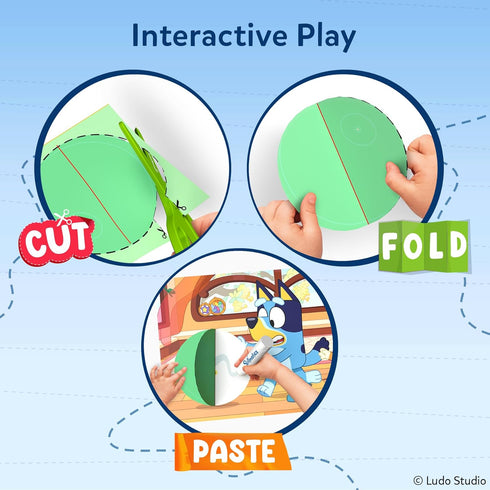 3, 4, 5, 6, 7 Skillmatics Scissor Skills Activity Book - Snip Snip Bluey, Preschool Cutting & Creative Activities, Felt