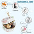 PYBUG Macarons Round Pacifier Storage Case, Polyester & TPU Lined with Hook Buckle, Pacifier Container Box for Baby