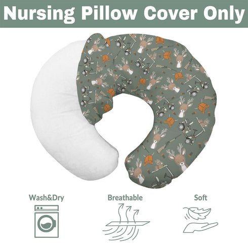 Boys Kids Hunting Baby Nursing Pillow Covers for Boy Girl Camouflage Deer Hunting Nursing Pillowcase for Breastfeeding
