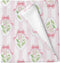 Cstdyfrv Pastel Flowers Bows Striped Baby Blankets for Boys Girls Pink Blue Hydrangea