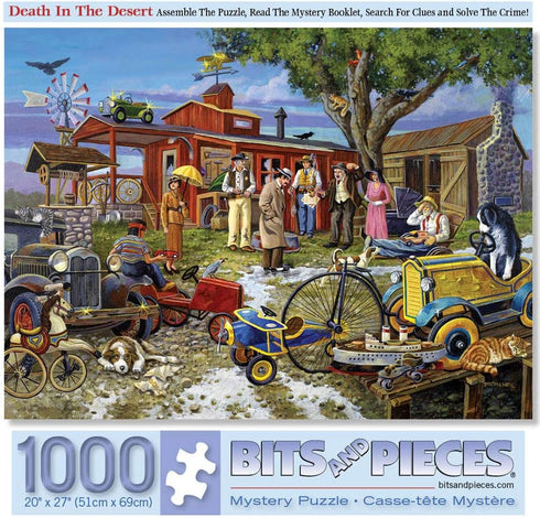 Bits and Pieces - 1000 Piece Jigsaw Puzzle for Adults - Death in The Desert Mystery Puzzle