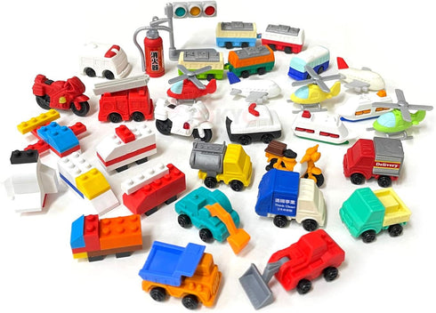 Pencil Eraser for Kids, Vehicle Mix (20)