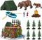 RAYNAG 13 Pieces Camping Cake Topper Camping Party Decoration With Tent Bonfire