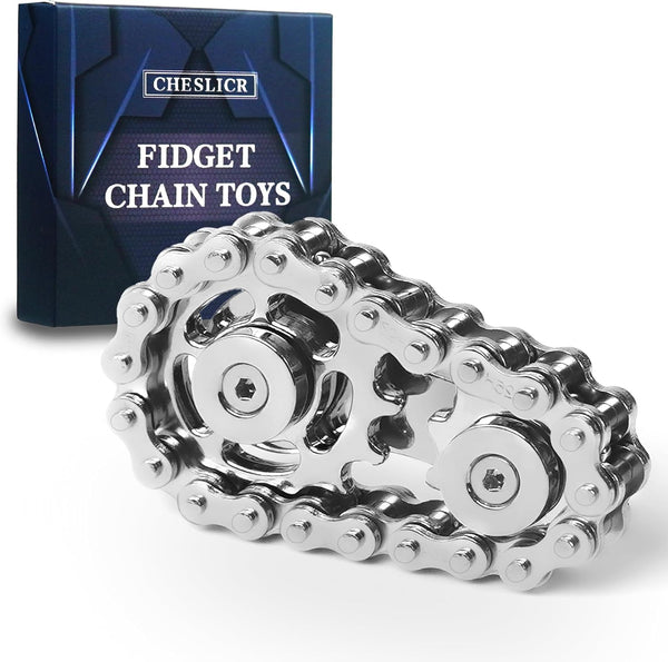 Fidget Spinner Toy for Adults Metal Figette Bike Chain for Adult Men