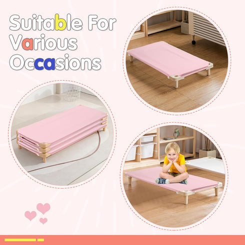 2 23" 51", Pcs Cot Sheets for Daycare, x Pink Daycare Cot Size Sheet with Corner Elastic Loops for Child Boys Girls