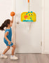 B. toys Hanging Basketball Net, Adjustable Height Mini Ball & Air Pump for Sports Toys & Active Play