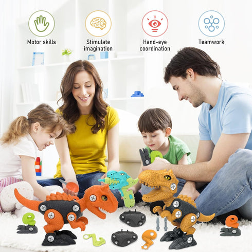 NORYOSE 3, 4, 5, 6, 7, 8 Dinosaur Toys for Year Old Boys, Kids Take Apart Toys with Electric Drill STEM Construction