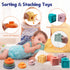 6-18 4 1 1 2 3 Wuzhineisn Montessori Baby Toys for Ages Months - Pull String Teether, Stacking Blocks, Sensory Shapes