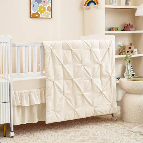 3-Piece Crib Bedding Set for Girls Boys - Ultra Soft & Skin