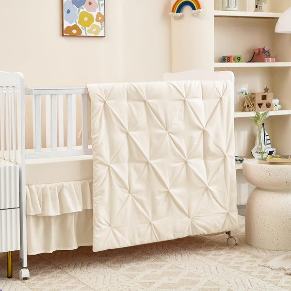 3-Piece Crib Bedding Set for Girls Boys - Ultra Soft & Skin
