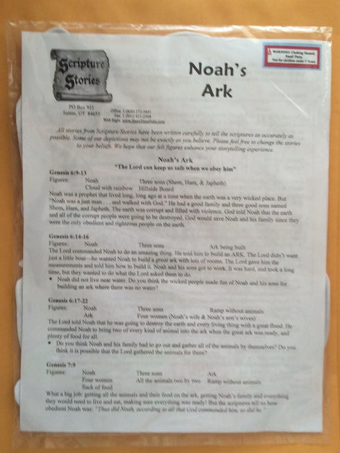 Story Time Felts Noah's Ark Bible Felt Figures for Flannel Board Stories, Medium Precut, 4.75" Tall