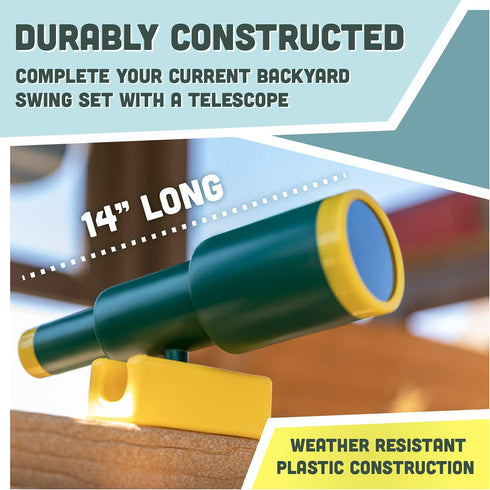 Squirrel Products Pirate Telescope - Swing Set Accessories for Active Outdoor Play, Boys & Girls Ages 3 & Older