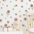 Boho Flower Wall Decals,Watercolor Wildflower Wall Art,Girls Bedroom Removable Flower DecalsNursery Kids