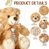 12 Inch Bear Stuffed Animals - Cute Plush Bear with Voice Recorder and Photo Pendant Set for Boys Girls