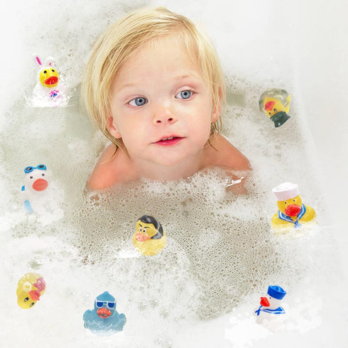 50 Pack 2.3 Inch (50 XY-WQ Rubber Duck for Jeeps Bath Toy Assortment - Bulk Floater Duck for Kids - Baby Showers