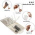 6 1 Set,Bottle in Baby Bottle Brush Cleaner Brush Kit with Silicone Bottle Brush,Drying Rack,Nipple Brush,Straw
