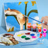 140 Pcs Mini Acrylic Paint Set for Kids, 12 Colors Washable Paint Strip with 5 Paint Tray for Kids & Adults Craft