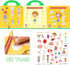 ZAKVOOR 3 Sets Reusable Sticker Books for Kids Toddlers, Educational Stickers Toy (Animals + Dinosaurs + My Body)