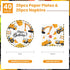 KFJBPB 40 Set 20 Pcs Construction Plates and Napkins Party Supplies, Construction Birthday Party Decorations Disposable