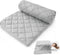 Toddler Comforter Blanket for Daycare, Baby Crib Nap Quilted Blanket 30"x40", Lightweight Grey Swaddle for Kids