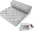 Toddler Comforter Blanket for Daycare, Baby Crib Nap Quilted Blanket 30"x40", Lightweight Grey Swaddle for Kids