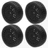 OD2.75'' Nylon 12mm Hex Hub Wheel Rims & Rubber Tires for HSP Tamiya HPI Traxxas 1/10 1/12 On-Road Car (Black)