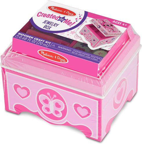 Melissa & Doug Created by Me! Wooden Jewelry Box Craft Kit