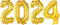 KatchOn Gold 2024 Balloon Numbers - 16 Inch, New Years Balloons for Happy New Year Decorations 2024, NYE Party Supplies