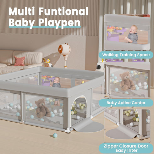 50x50 Inch, Hiaksedt Baby Playpen Play Pens for Babies and Toddlers Baby Fence Play Yards for Indoor & Outdoor